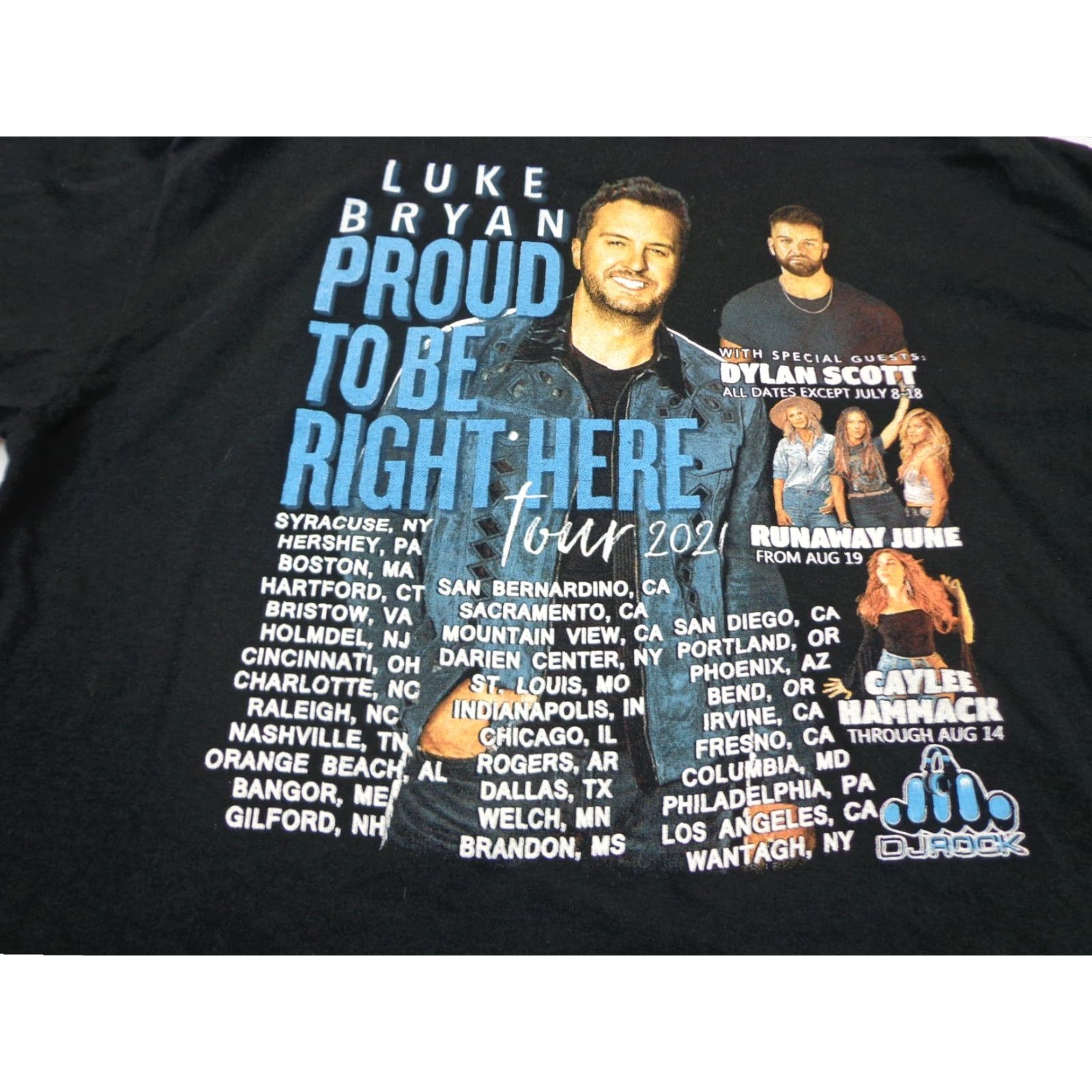 Fruit Of The Loom Luke Bryan 2021 Concert Tour T Shirt Black XL Fruit of the Loom Mens Short Sleeve Crew Neck Graphic 2010-2019 Vintage: No Size US XL / EU 56 / 4 - 6 Thumbnail