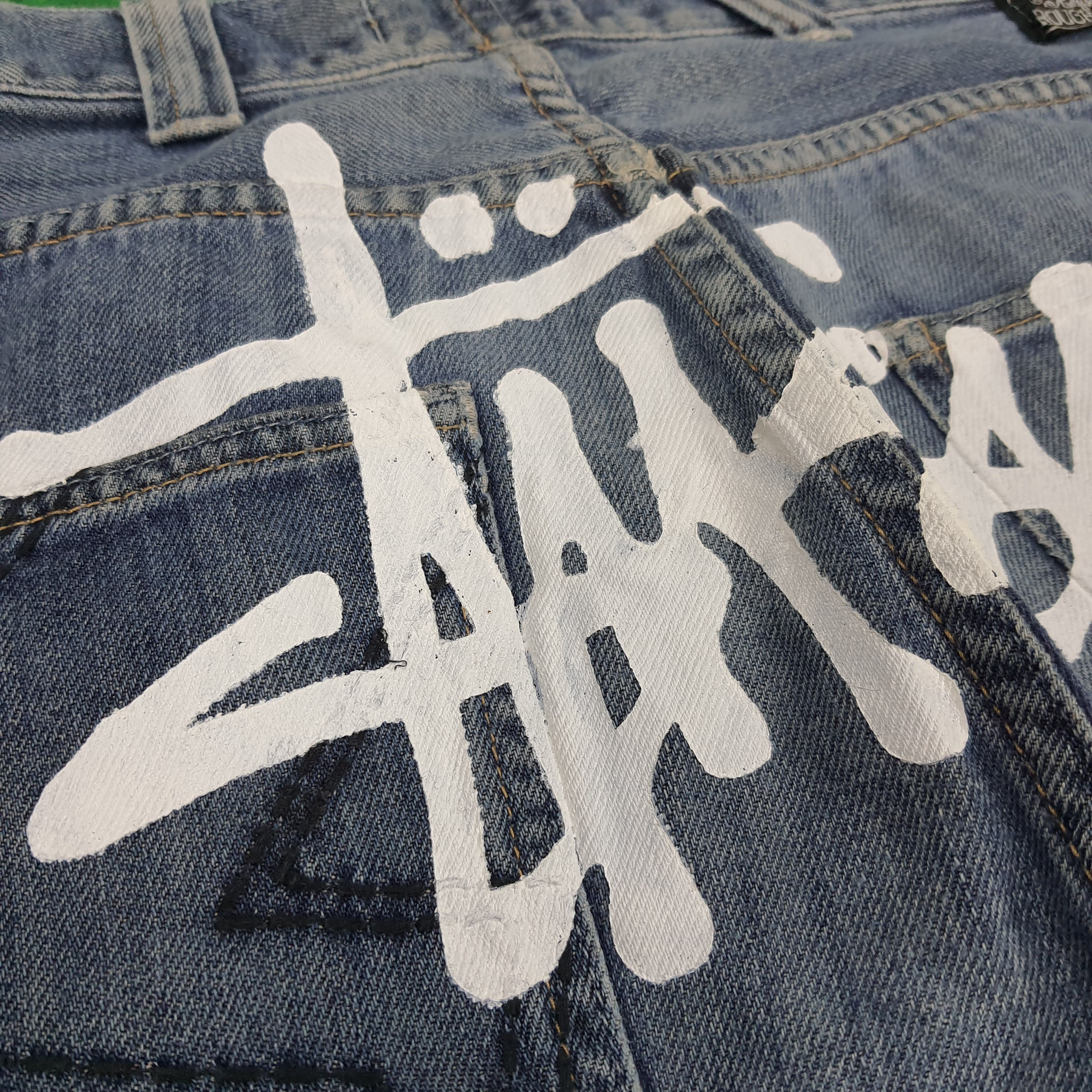 Stussy × Vintage Vintage Stussy Streetwear Custom Logo Jeans Size US 36 / EU 52 - 4 Thumbnail
