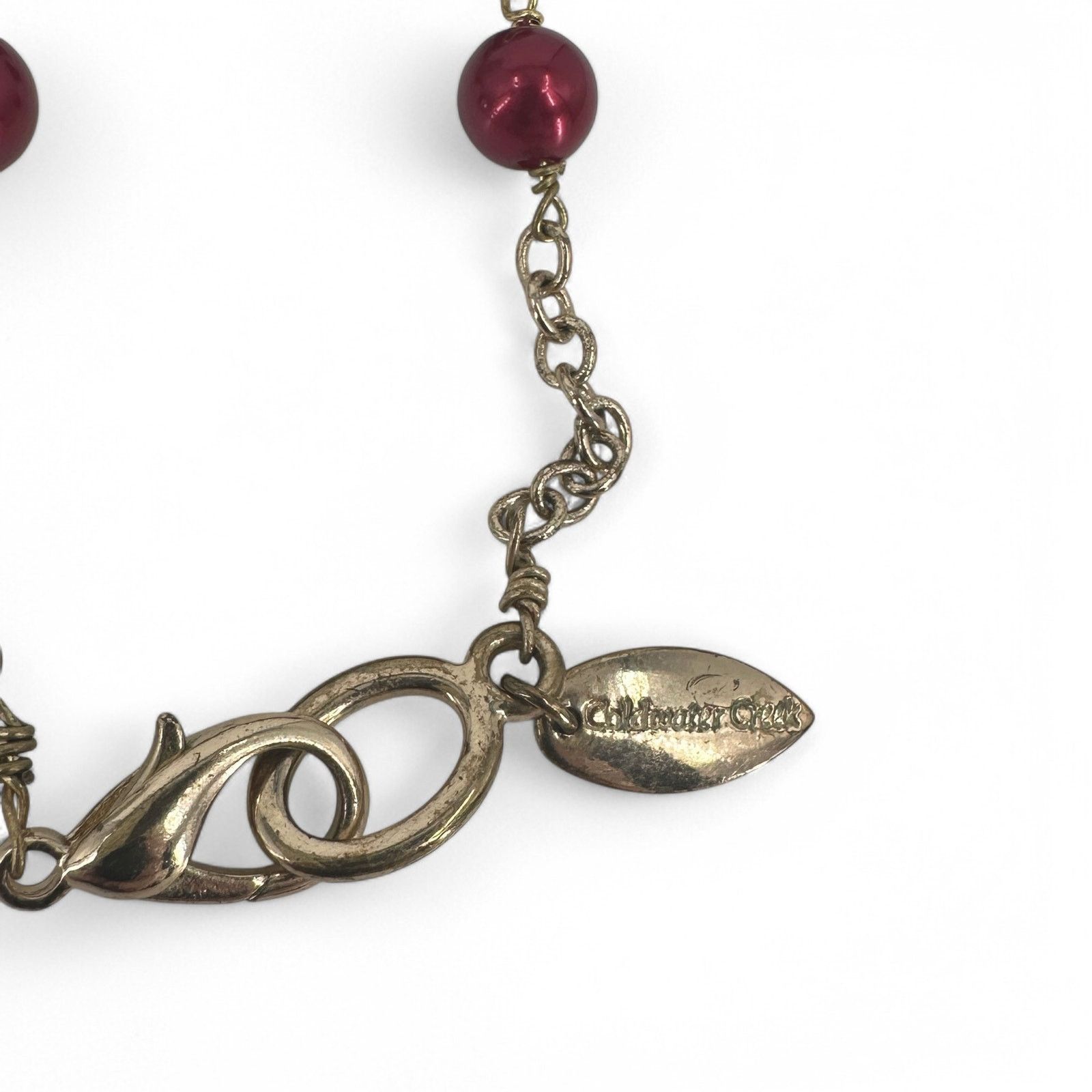 Coldwater Creek Coldwater Creek Long Rope Chain Necklace Red Faux Pearl Size ONE SIZE - 7 Thumbnail