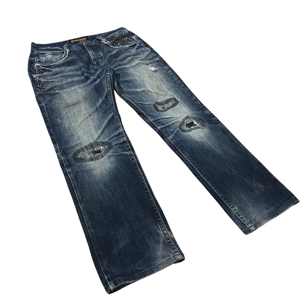 If Six Was Nine × Japanese Brand × Le Grande Bleu (L.G.B.) Pasta Denim Distressed Size 32 Blue Black Colour Size US 32 / EU 48 - 2 Thumbnail