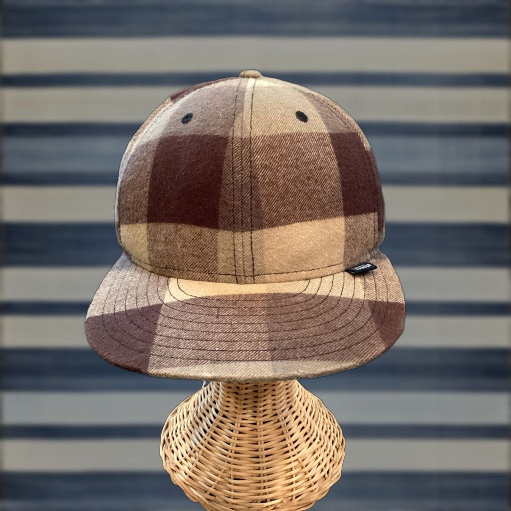 Vans Vans x New Era Fitted Hat 7 1/4 Brown Baseball Cap Unisex Adults 59Fifty Check Pattern Logo Off the Wall Van Engelen 90s? Size ONE SIZE - 1 Thumbnail