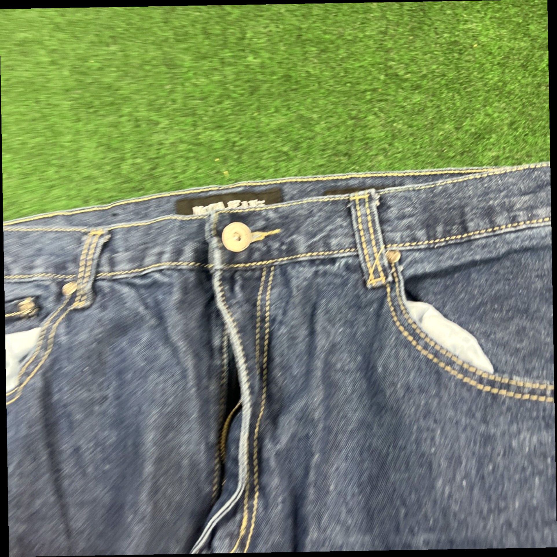 Vintage Moda Int'l The London Blue Jean Baggy Casual 40x32 Relaxed Fit Size 27" / US 4 / IT 40 - 6 Thumbnail