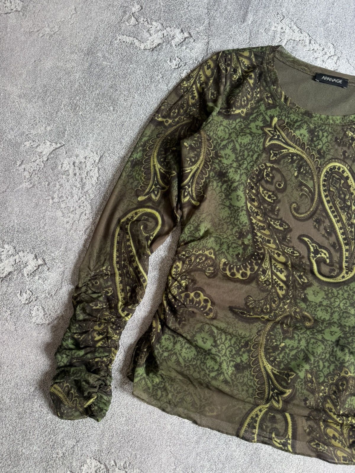 Japanese Brand Apanage all printed flowers mesh long sleeve style Gaultier Size M / US 6-8 / IT 42-44 - 5 Thumbnail