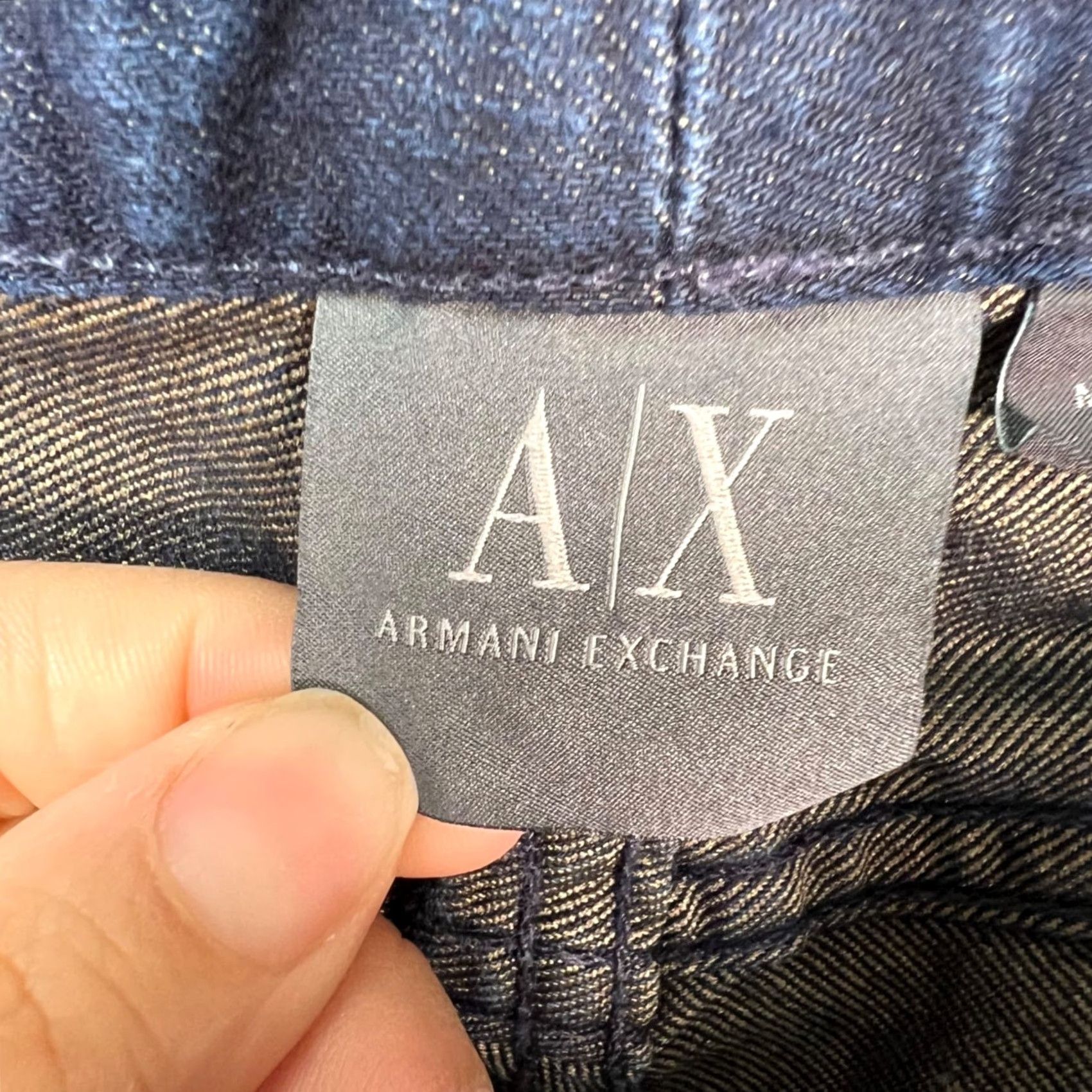 Armani Exchange Armani Exchange Womens Jeans Skinny Regular Dark Wash 8 Blue USA 5-Pocket Stretch Inseam 27in Low Rise Denim US Made Size 30" / US 8 / IT 44 - 3 Thumbnail