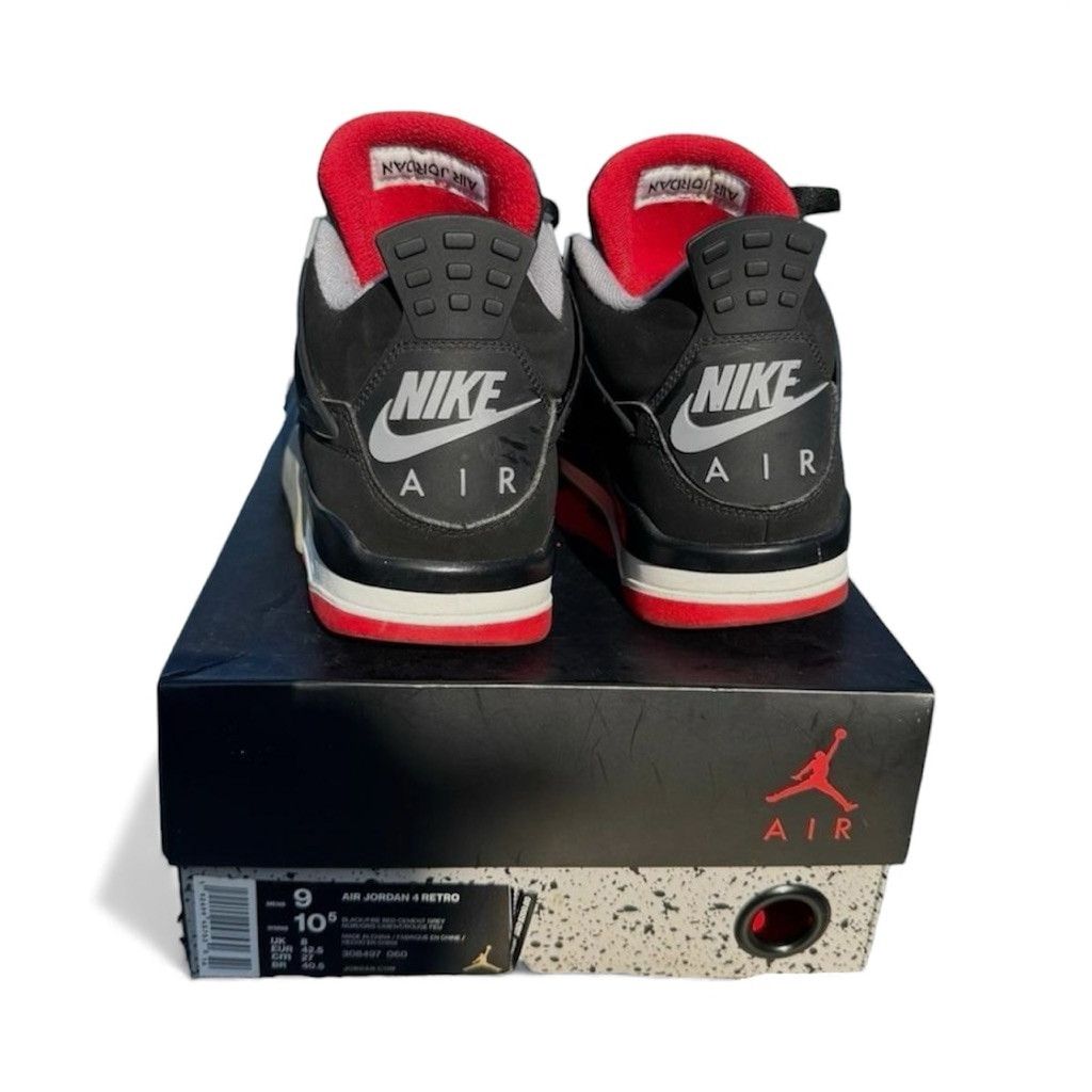 Jordan Brand Nike Air Jordan 4 Retro Bred 4s Size 9 Og all Size US 9 / EU 42 - 5 Thumbnail