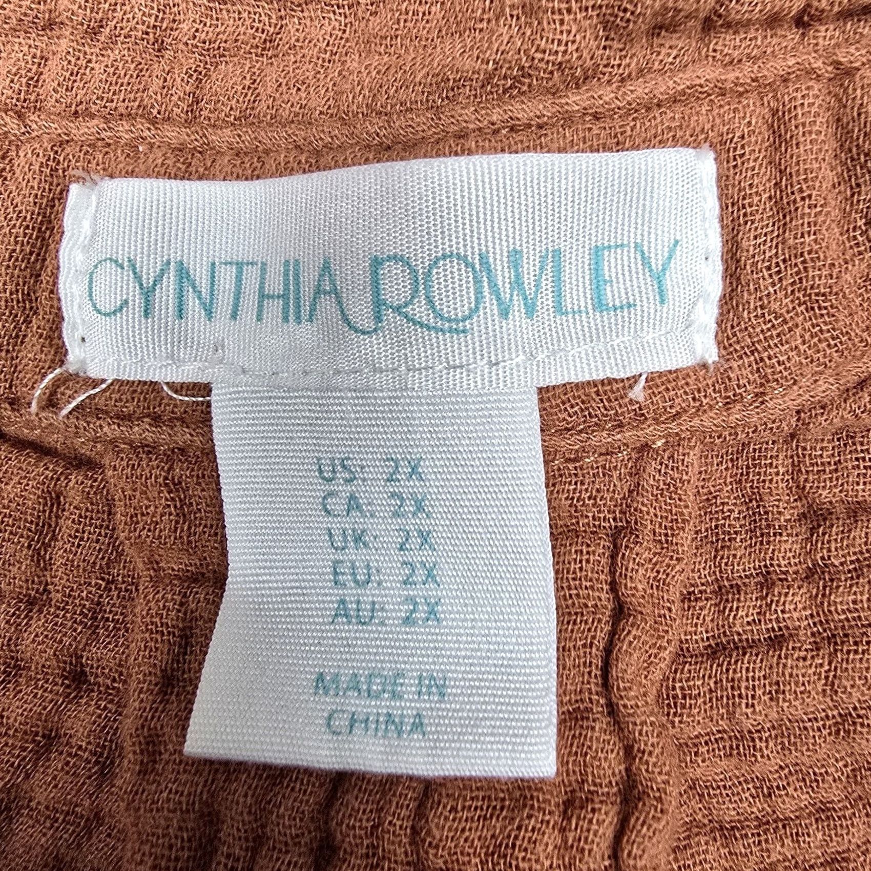 Cynthia Rowley Cynthia Rowley Shirt Womens 2X Orange Cotton Gauze Henley Button Front Tunic Top Shirt Womens 2X Orange Cotton Gauze Henley Button Front Tunic Top Size XXL / US 16-18 / IT 52-54 - 3 Thumbnail