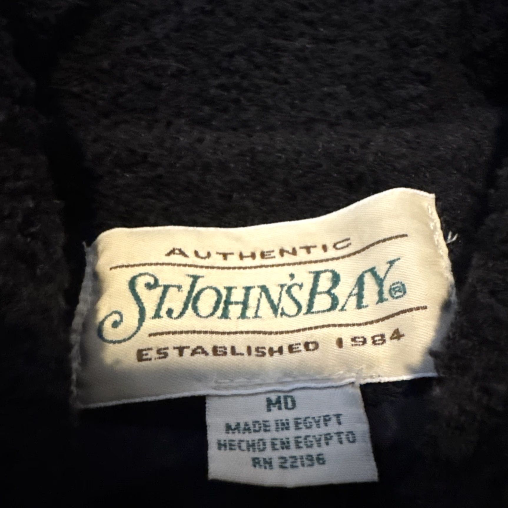 Vintage VINTAGE St. John’s Bay Jacket 90s Black Fleece Full Zip Lined Medium Women Size M / US 6-8 / IT 42-44 - 4 Thumbnail