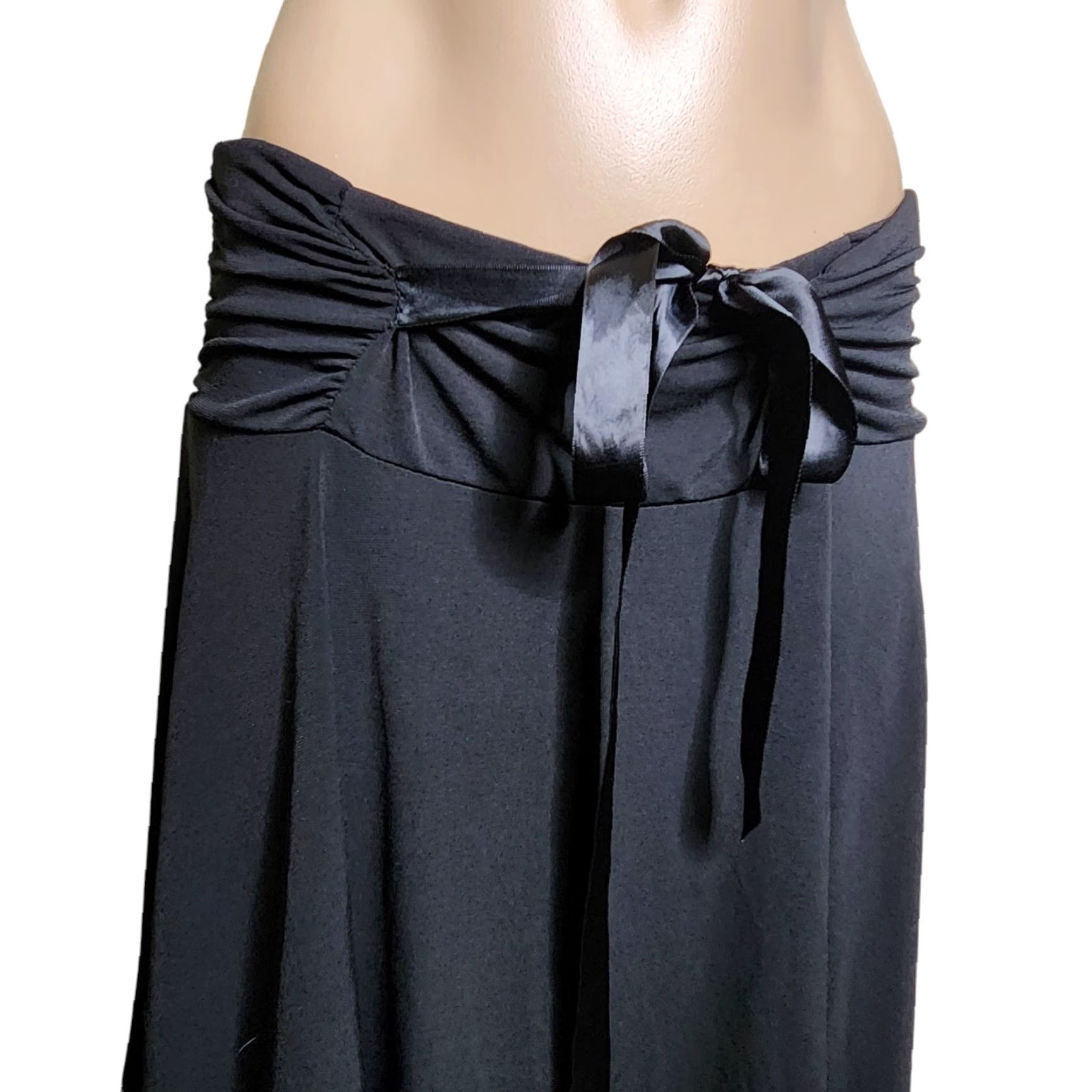 Vintage Joe Benbasset Skirt Women's Black Lace Pull-On Stretch Knee-Length Large Size 36" / US 14 / IT 50 - 3 Thumbnail