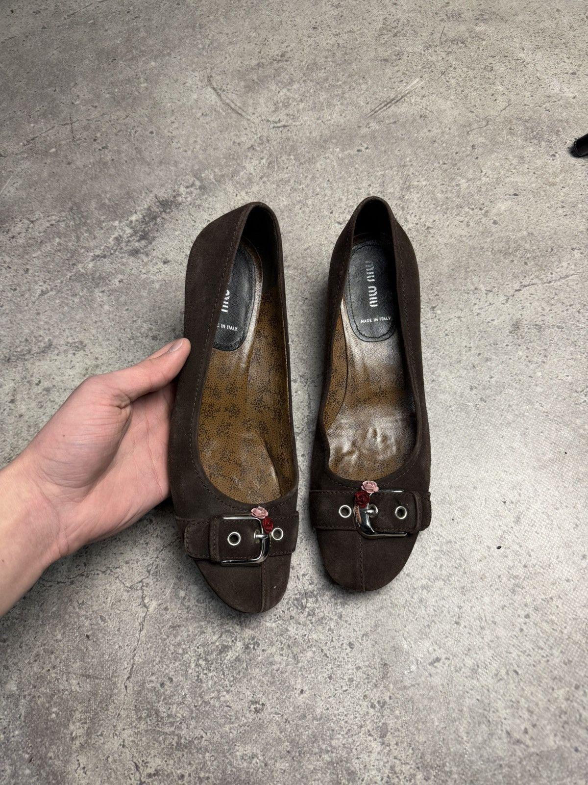 Miu Miu Miu Miu Kitten Heels Pumps Brown Y2k Size US 9 / IT 39 - 1 Thumbnail