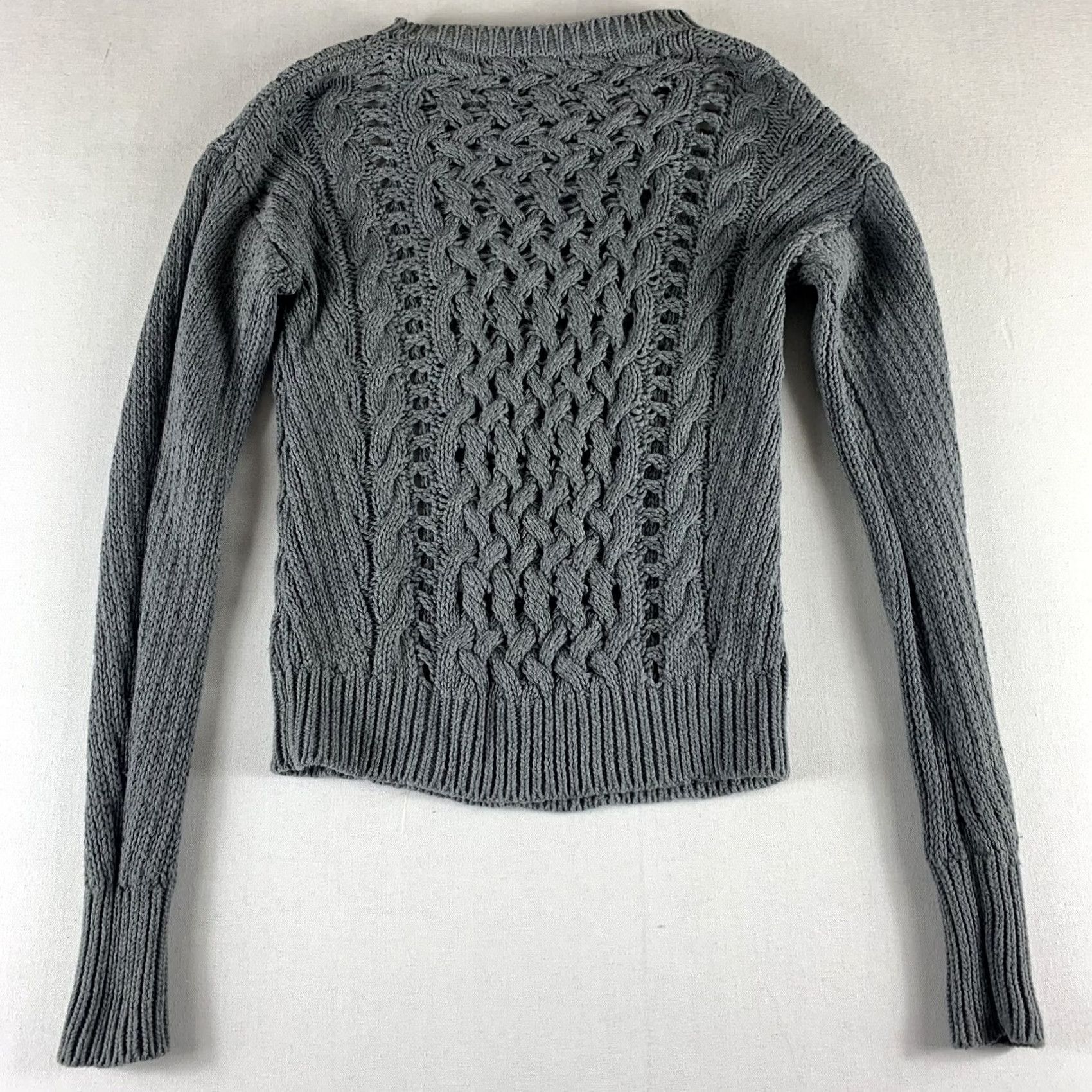Vintage CASLON Sweater Womens XS Gray Thick Knit Long Sleeve Crewneck Size XS / US 0-2 / IT 36-38 - 6 Thumbnail