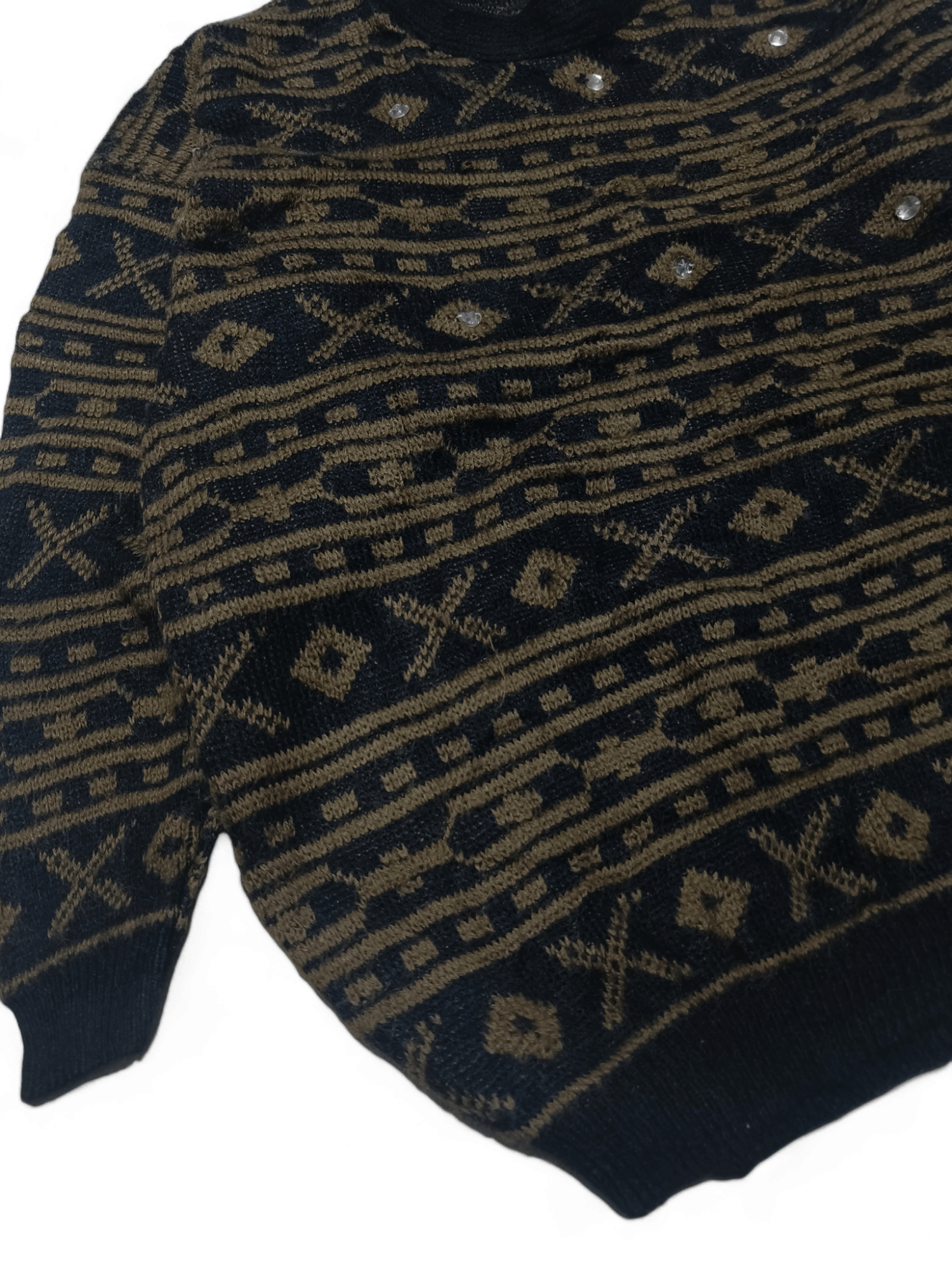 Other Vintage 90s KAZUKI Ethnic Aztec Motifs Mohair Knit Sweater Size US M / EU 48-50 / 2 - 6 Thumbnail