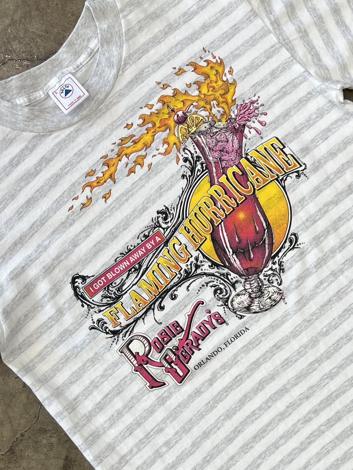 Vintage Vintage 90s Florida Flaming Hurricane Vacation Tee Large Size US L / EU 52-54 / 3 - 1 Thumbnail