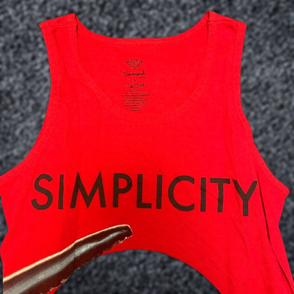 Diamond Supply Co. Diamond Supply Co. Simplicity Tank Mens Small Red Cotton Graphic Performance Size US S / EU 44-46 / 1 - 1 Thumbnail