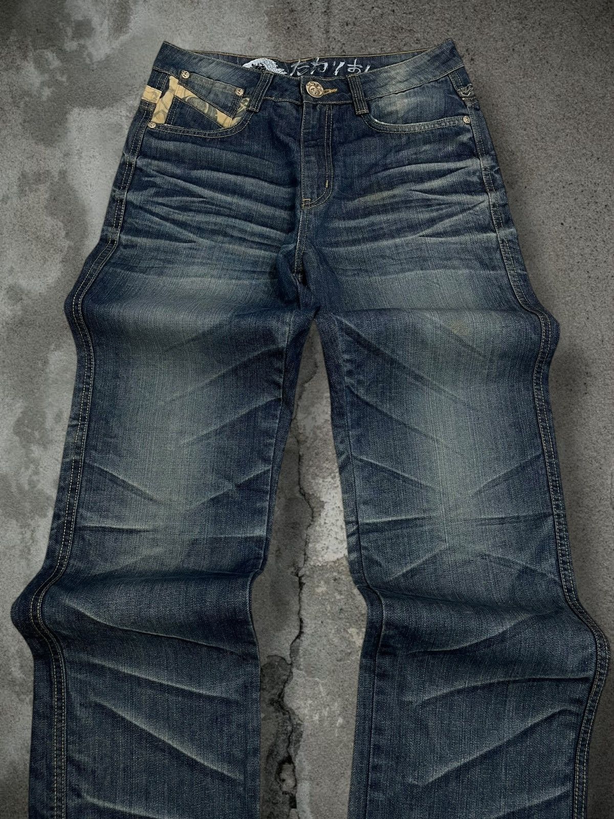 Tornado Mart Vintage Og Japan Designer Osaka Train Tribal Tradition Denim Size US 30 / EU 46 - 4 Thumbnail