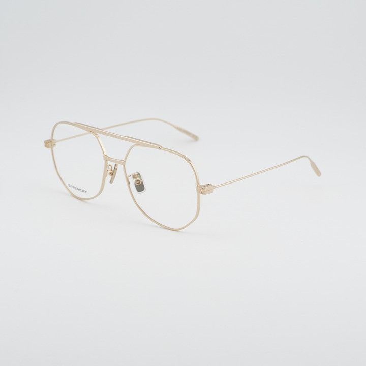 Givenchy Givenchy GV50026U 032 Eyeglasses Gold 56mm Aviator Frame Size ONE SIZE - 1 Thumbnail