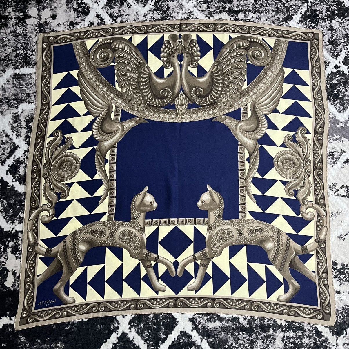 Lanvin Lanvin Paris 3D design Silk Scarf Size ONE SIZE - 6 Thumbnail