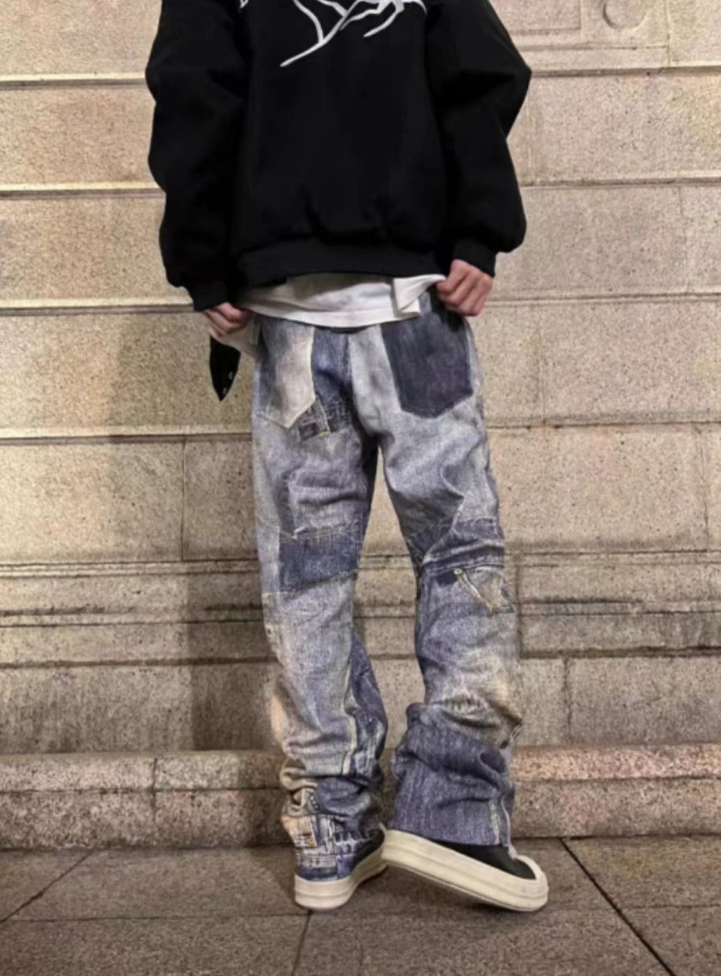 Japanese Brand × Vintage Vintage Street Digital Print Loose Casual Micro Flare Jeans Size US 32 / EU 48 - 5 Thumbnail
