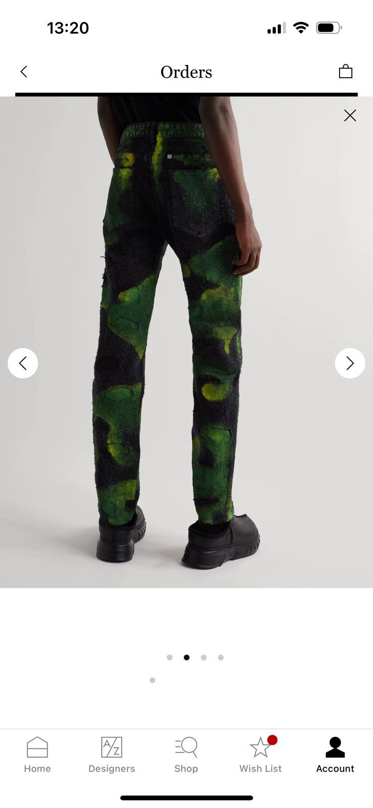 1017 ALYX 9SM × Givenchy $2000 Givenchy Straight-Leg Distressed Painted Jeans Size US 31 - 6 Thumbnail