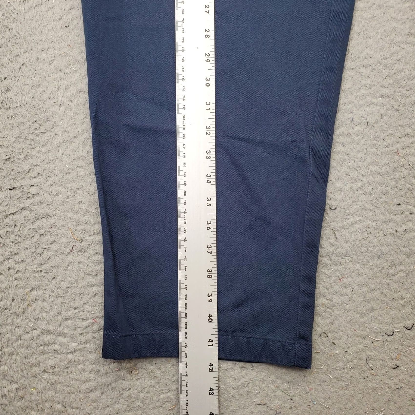 Vintage L.L. Bean Womens Size 26W Trouser Pants Blue 100% Cotton Elastic Waist Original Fit Pockets Flat Front Casual Outdoor All Seasons Size 26" / US 2 / IT 38 - 3 Thumbnail