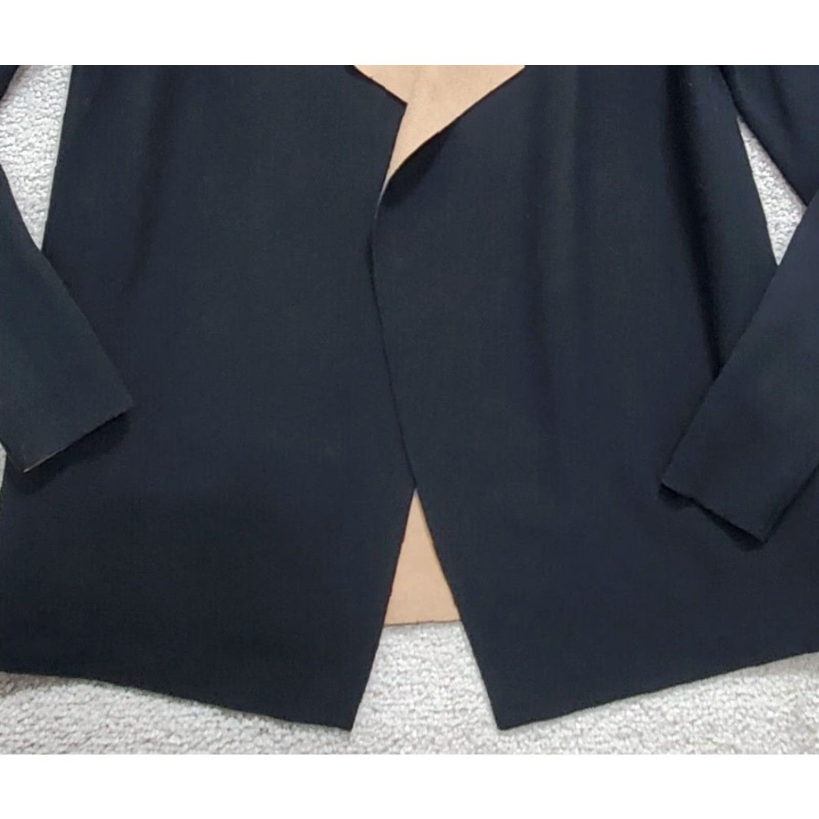 Eileen Fisher Eileen Fisher Sweater Womens PP Black Silk Blend Cardigan Open Front Long Sleeve Size XXS / US 00 / IT 34 - 4 Thumbnail