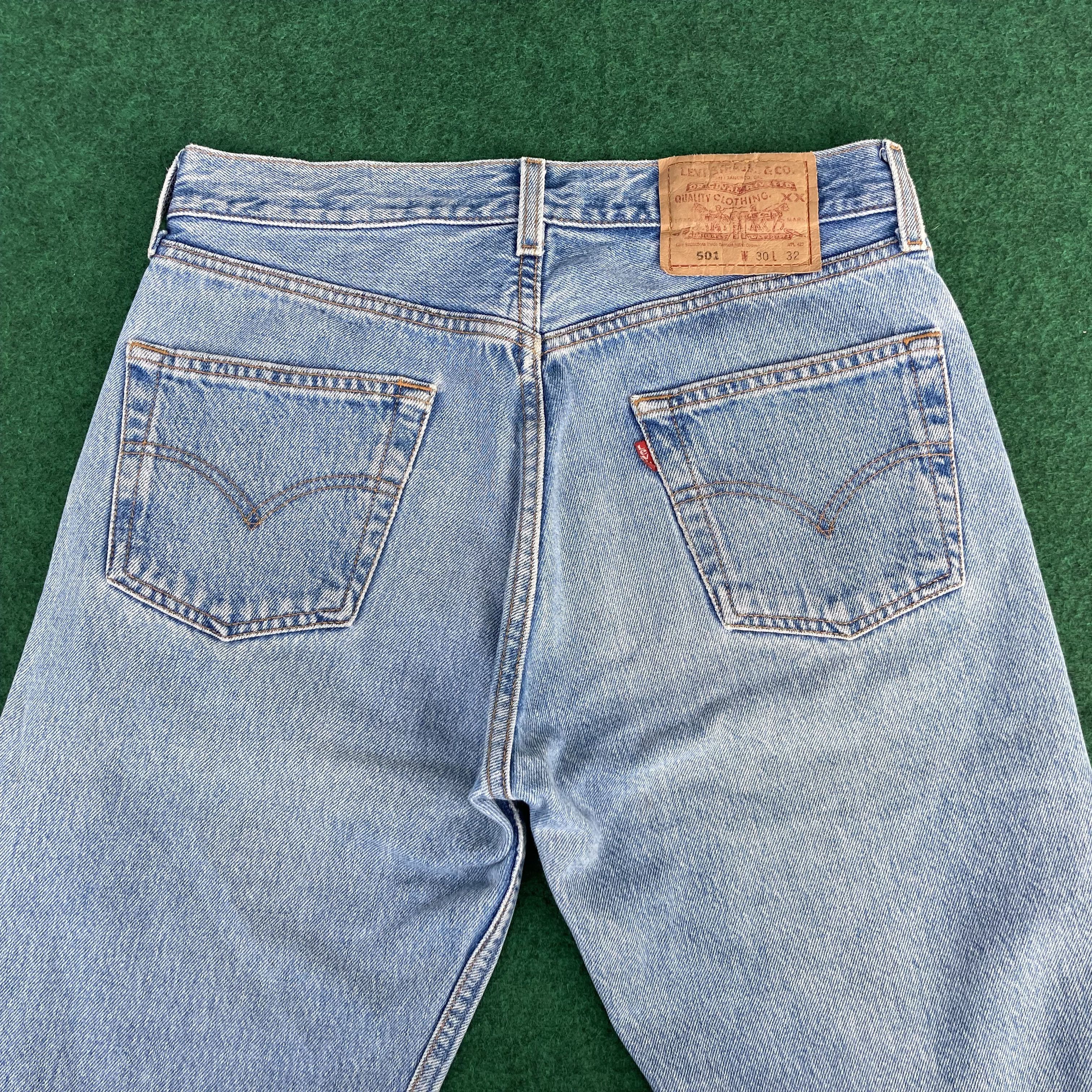 Levi's × Vintage Vtg Levis 501 Short Jorts Ripped Punk Grunge Jeans Size US 29 - 8 Thumbnail