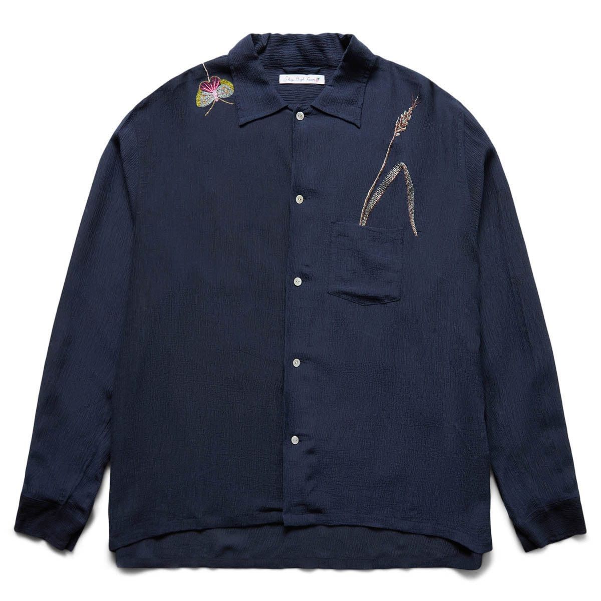 Sky High Farm Workwear Navy Blue Strawberry Embroidered Woven Shirt Size US XL / EU 56 / 4 - 3 Thumbnail