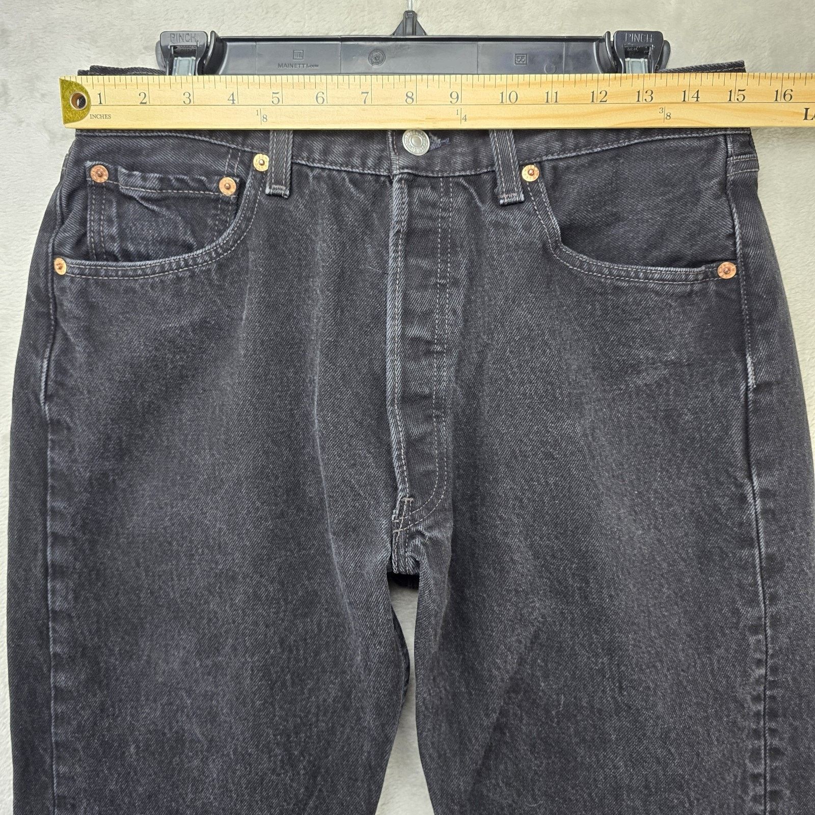 Levi's Vintage Levi 501 Jeans Mens 33 x34 (Fits 30x30) Black Y2K Size US 30 / EU 46 - 10 Thumbnail