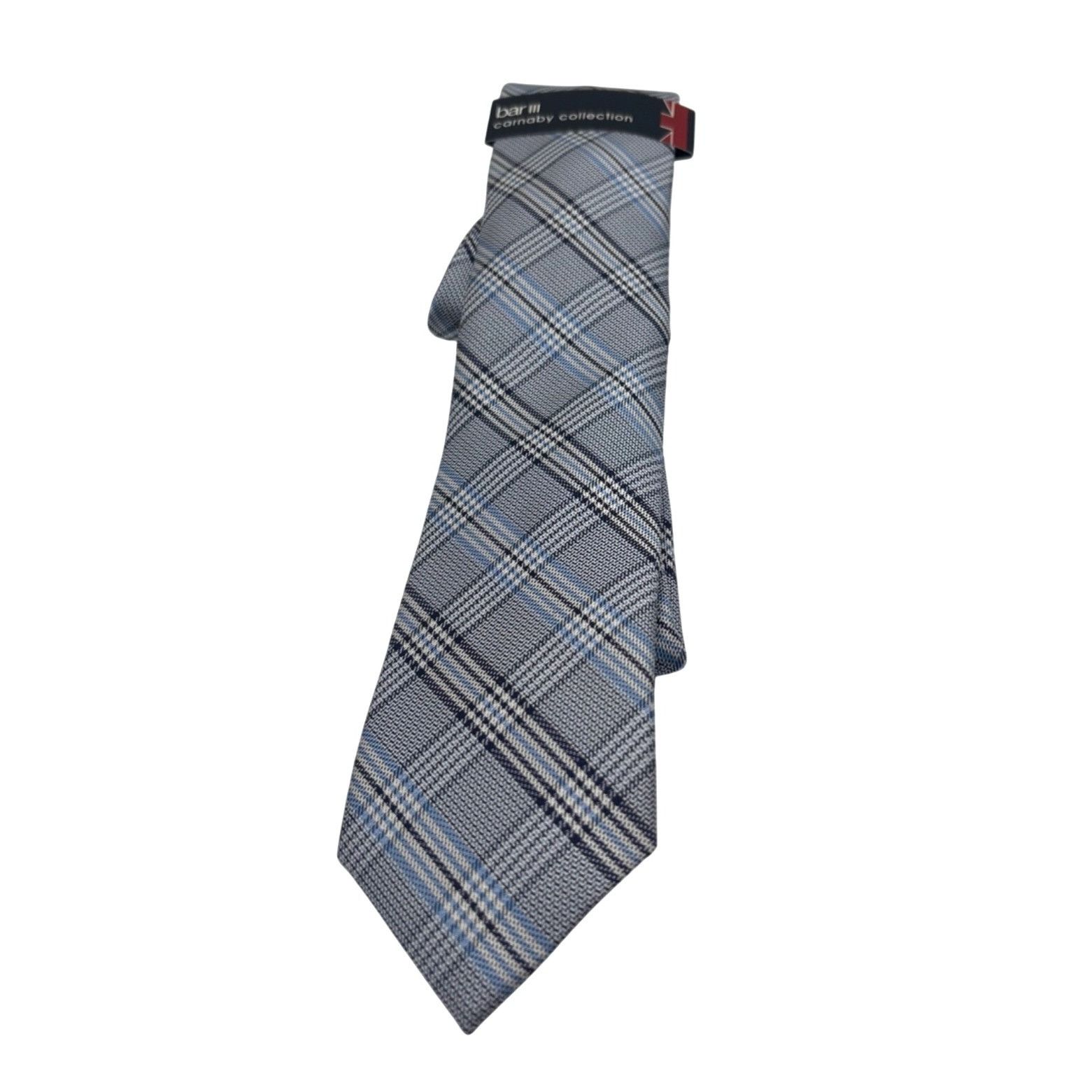 Bar III BAR III Carnaby Collection Harp Plaid Men’s Necktie, Blue, Size ONE SIZE - 1 Thumbnail