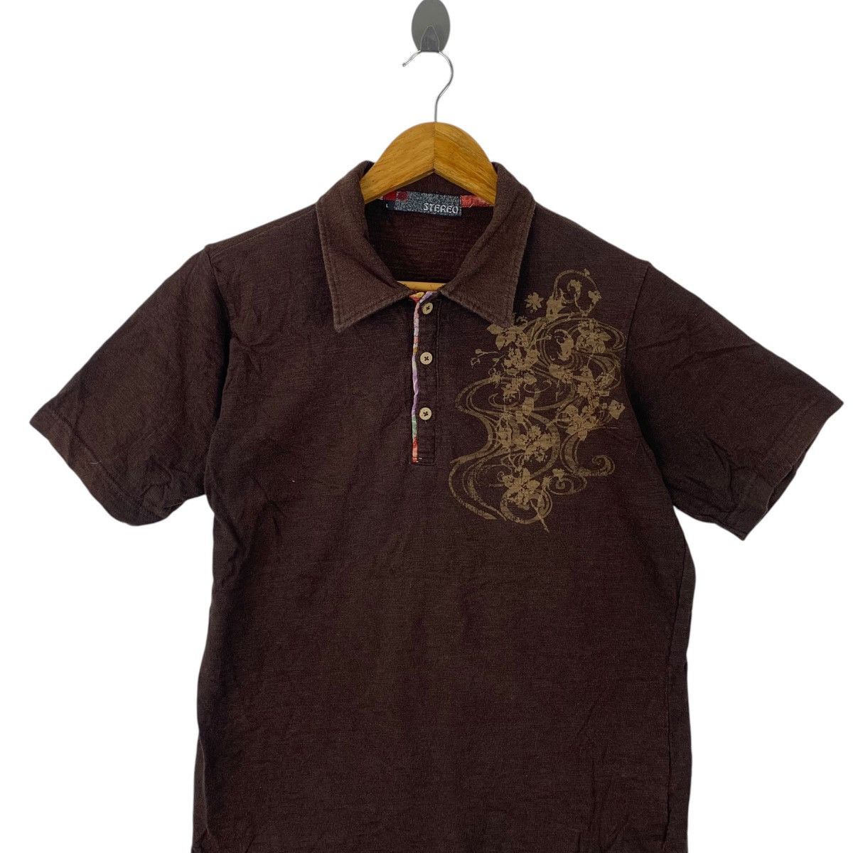 Vintage Vintage JAPAN TRADITIONAL SAKURA Flower Polo Tee Shirt Top Size L / US 10 / IT 46 - 2 Thumbnail