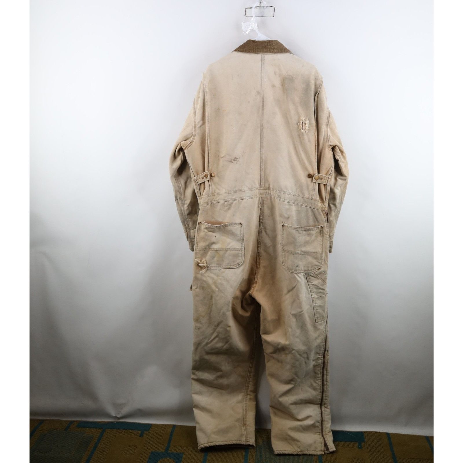 Carhartt Vintage 80s Carhartt Thrashed Quilted Canvas Coveralls Size US 40 / EU 56 - 21 Thumbnail