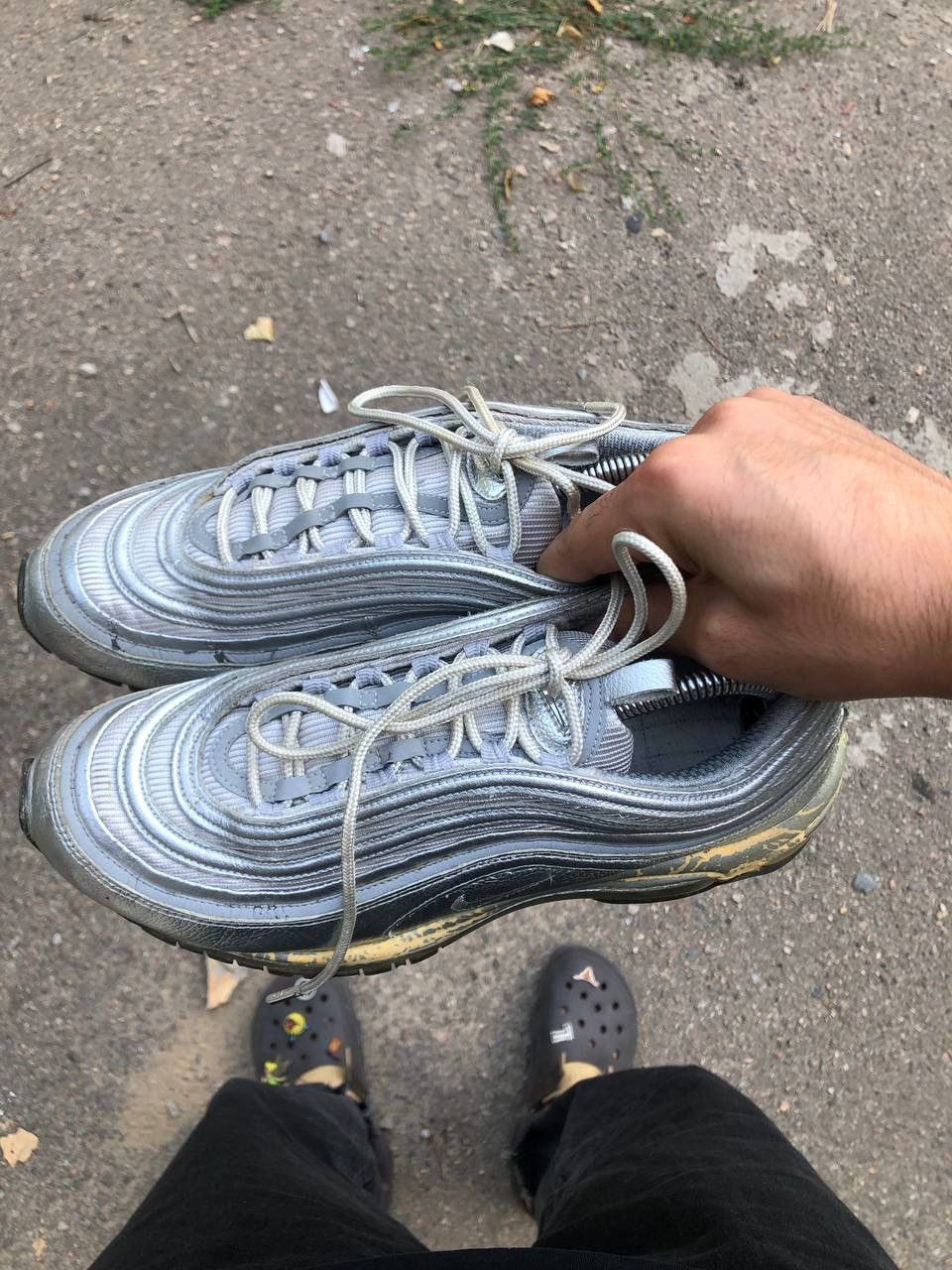 Vintage VERY RARE NIKE AIR MAX 97 SILVER REFLECTIVE DESIGNER 90s Size US 8.5 / EU 41-42 - 5 Thumbnail