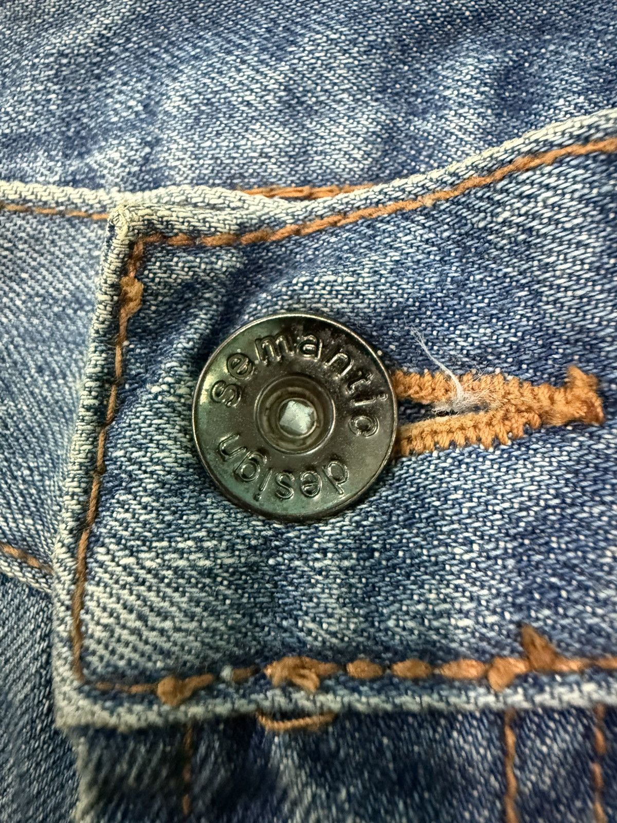 If Six Was Nine RARE SEMANTIC DESIGN FLARE JEANS Size US 31 - 11 Thumbnail