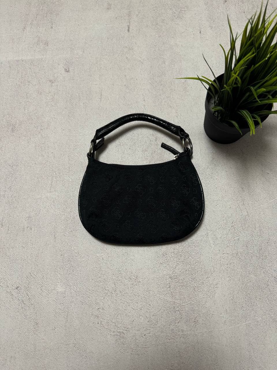 Guess × Vintage Vintage Guess Baguette Bag Mini Rhinestones Black Size ONE SIZE - 4 Thumbnail