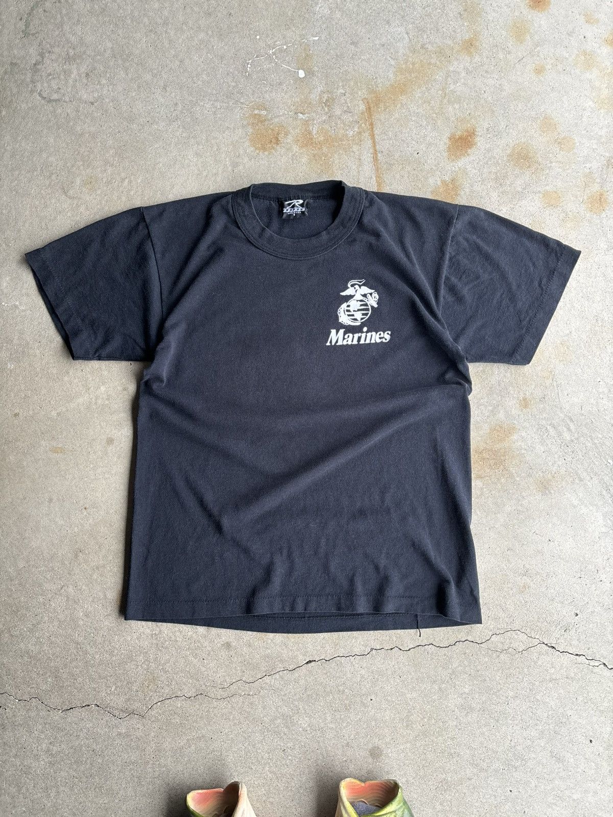 Other Vintage 90s USMC Marines Boxy Black Pain Is Weakness Tee Size US S / EU 44-46 / 1 - 1 Thumbnail