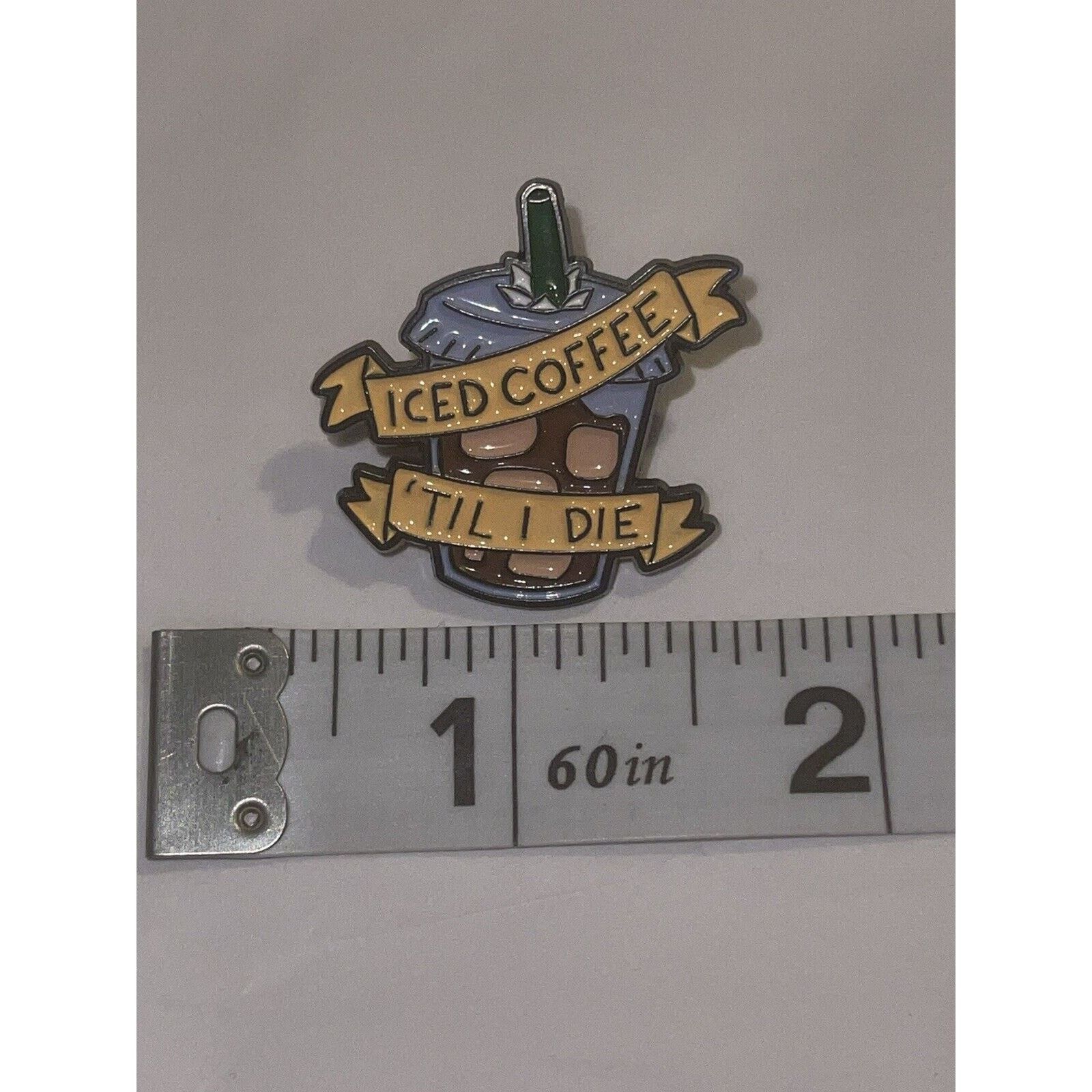 Other Iced Coffee Till I Latte Pin Brooch Size ONE SIZE - 1 Preview