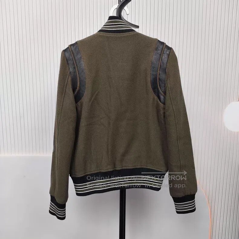 Saint Laurent Paris Saint Laurent Paris Wool and Leather Baseball Jacket i Size XS / US 0-2 / IT 36-38 - 2 Thumbnail