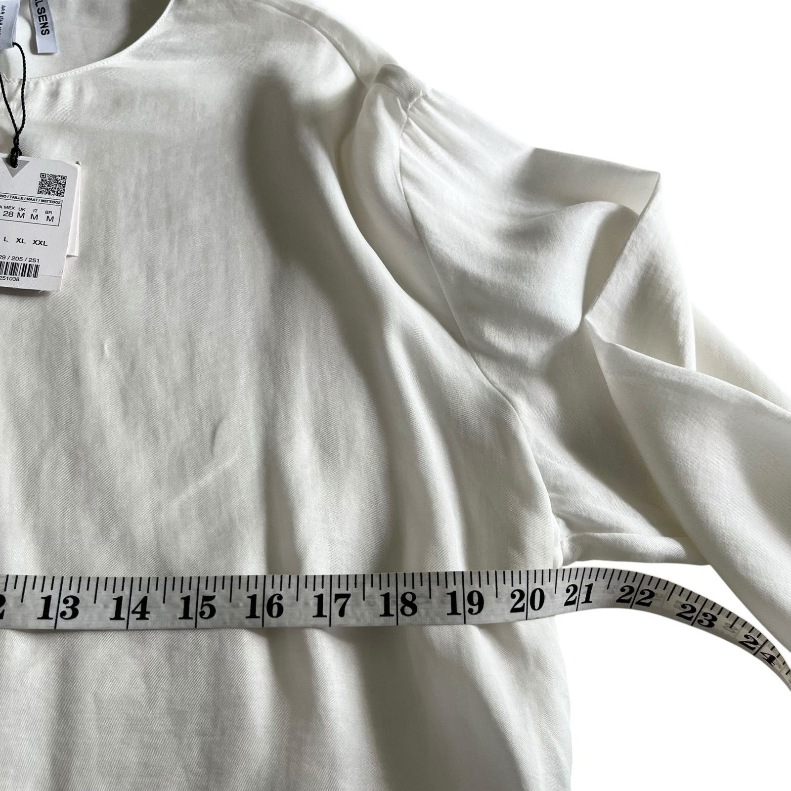 Zara Zara Ecru Boxy Cropped Henley Button Wide Long Sleeve Blouse Size M / US 6-8 / IT 42-44 - 7 Thumbnail