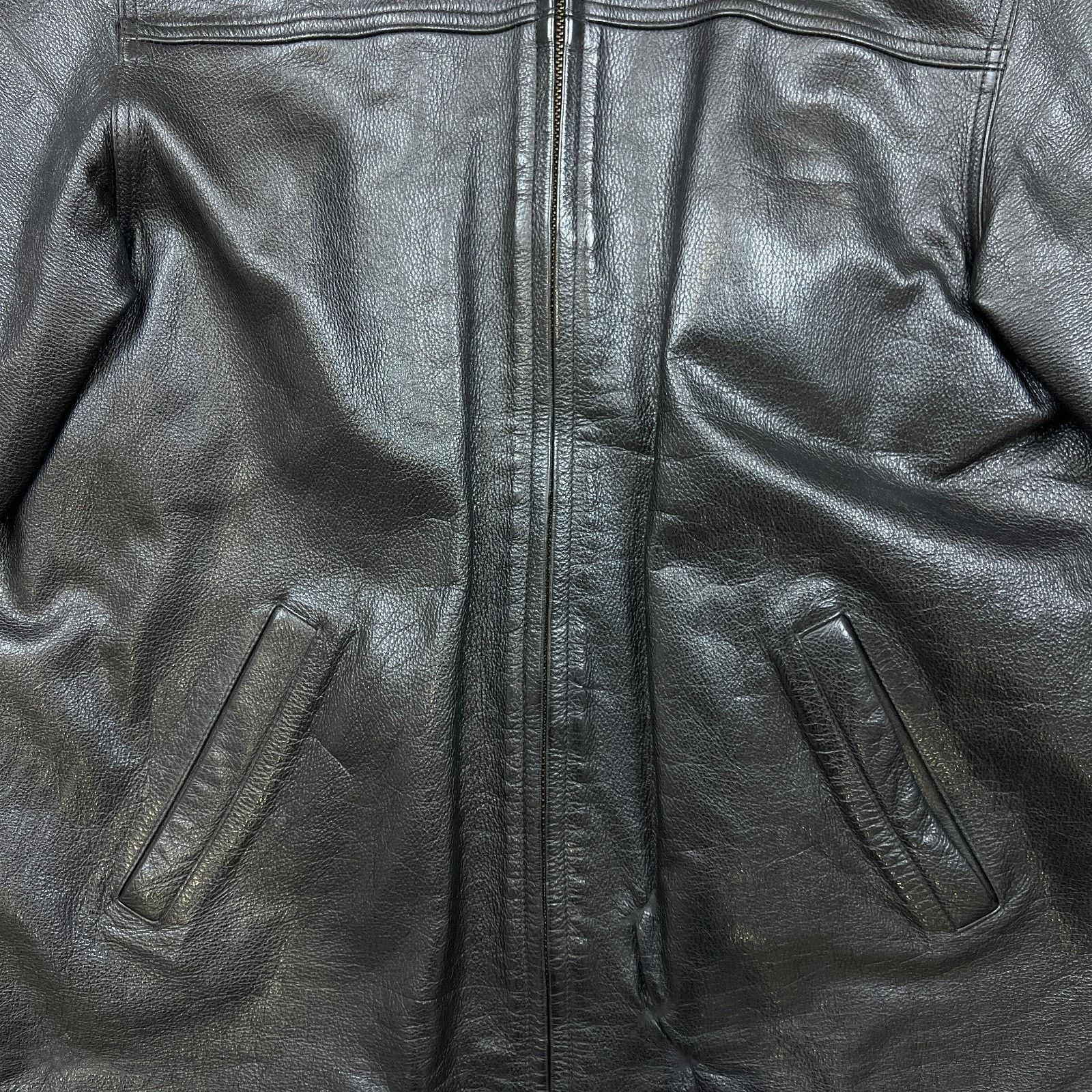 Vintage Oakwood Classic Genuine Leather Jacket Thinsulate Insulated Size US L / EU 52-54 / 3 - 3 Thumbnail
