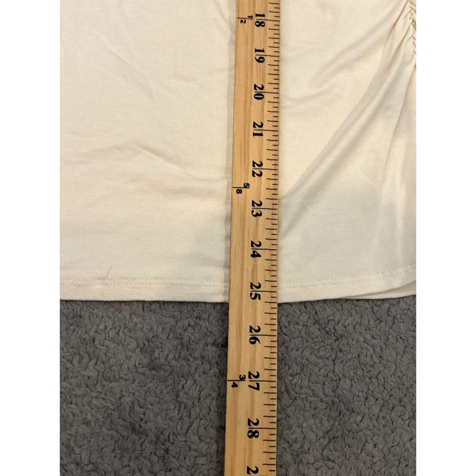 Vince Camuto Vince Camuto Top Womens XL Cream Long Ruched Sleeve Casual Light Blouse Shirt Glitter-free? (removed) Size XL / US 12-14 / IT 48-50 - 5 Thumbnail