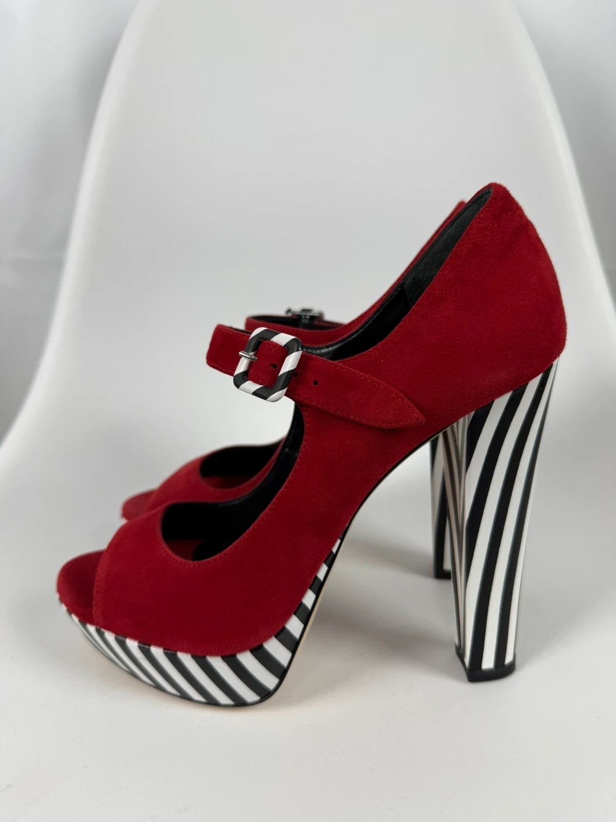 Other Loriblu Italy Suede Sandals Heels size 39.5 Size US 9.5 / IT 39.5 - 3 Thumbnail