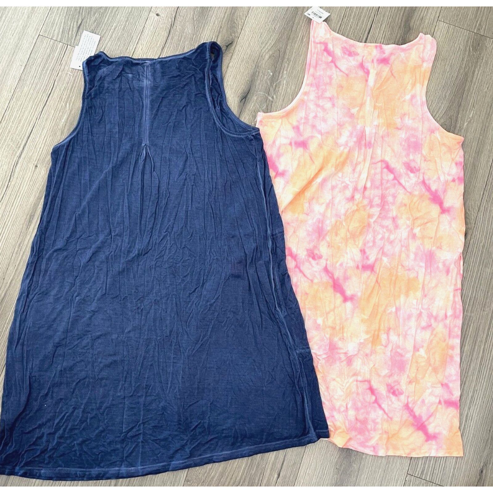 Other JENNI Washed Tank Chemise Nightgown LOT 2 Tie Dye SMALL $73 Size ONE SIZE - 4 Thumbnail