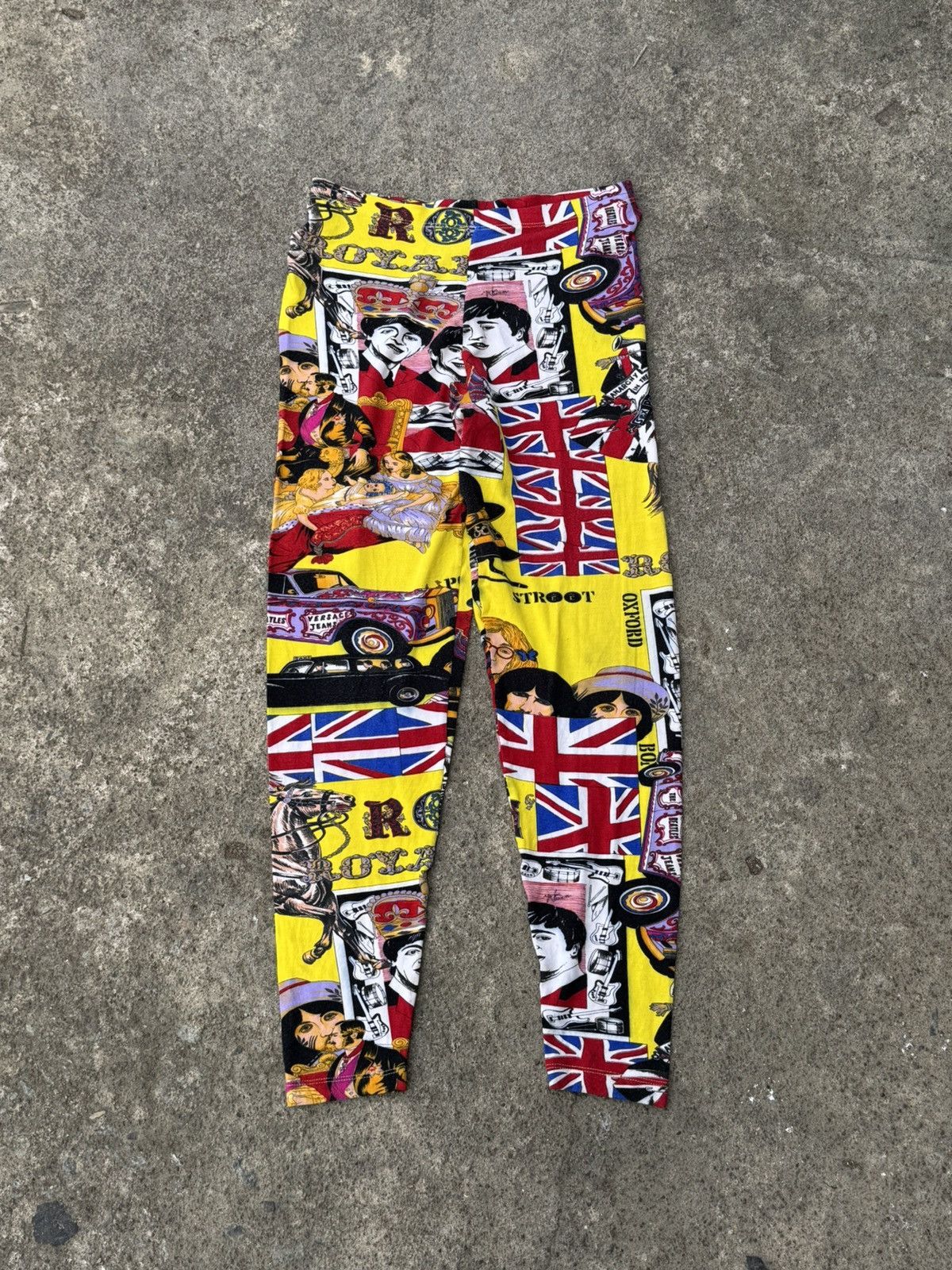 Versace 1990s Versace Leggings Pants Rock n Roll Royalty Size 28" / US 6 / IT 42 - 1 Thumbnail