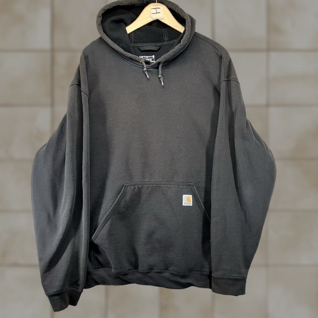 Carhartt Carhartt Hoodie Mens 2XL Loose Fit Pullover Hooded Pockets Black Regular Size 2XL Cotton Blend Fleece Logo Outdoor Classic Walking Size US XXL / EU 58 / 5 - 1 Thumbnail