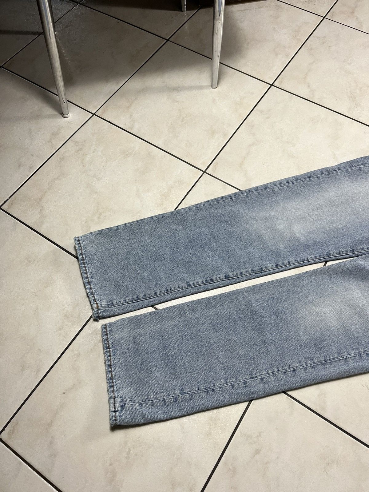 Acne Studios 32x34 1996 Light Blue Trash distressed jeans
