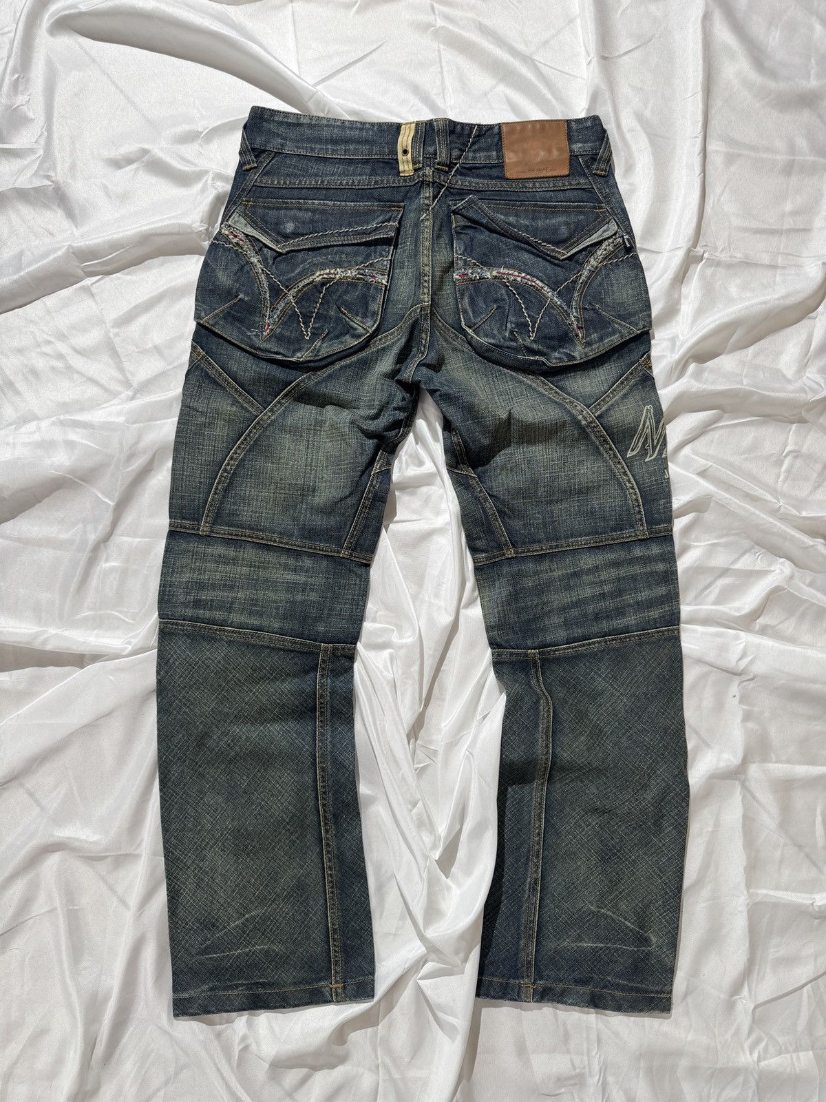 If Six Was Nine Japanese Style Y2K Punk Vintage Avant Garde Washed Jeans Size US 31 - 2 Thumbnail