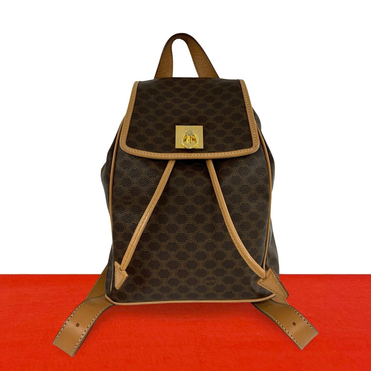 Celine Celine Celine Macadam Triomphe PVC Leather Backpack Leather Backpack DUTY FREE for USA Size ONE SIZE - 1 Thumbnail
