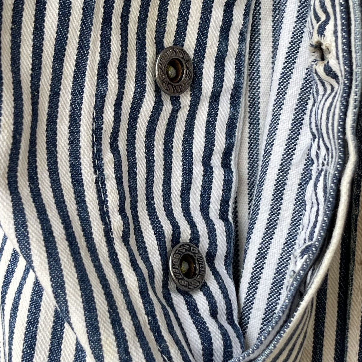 Vintage Vintage 50s Burlington Mfg Co Hickory Stripe Double Knee Size US 43 - 12 Thumbnail