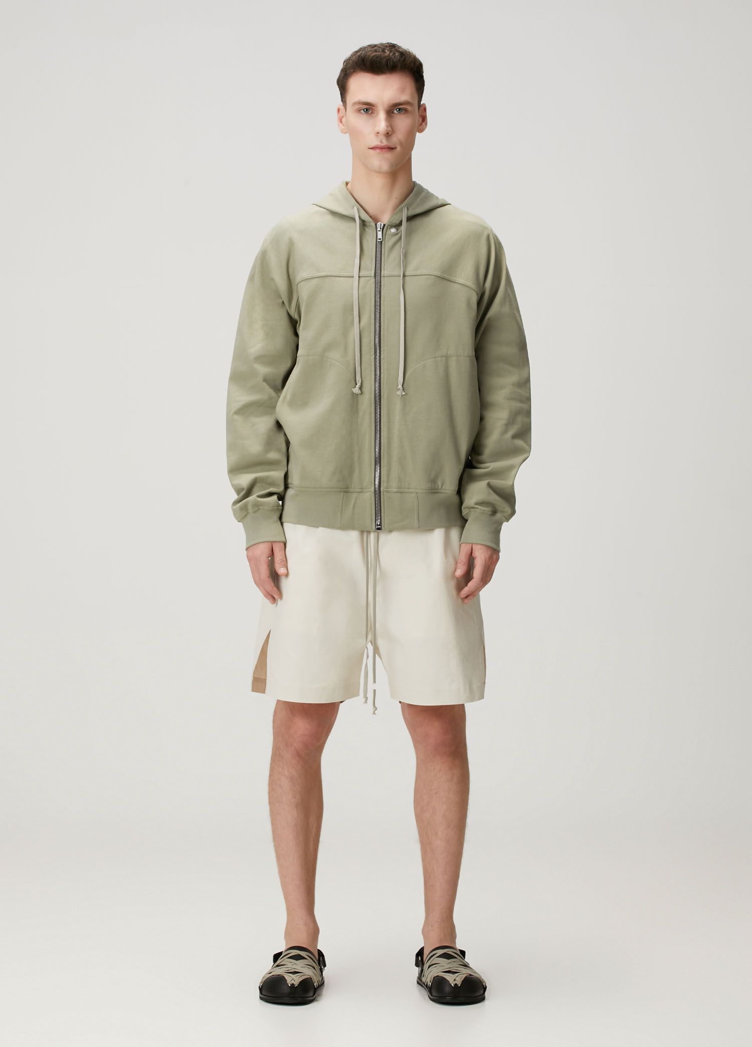 Rick Owens RICK OWENS green zip up cotton hoodie sweatshirt Medium q Size US M / EU 48-50 / 2 - 2 Thumbnail