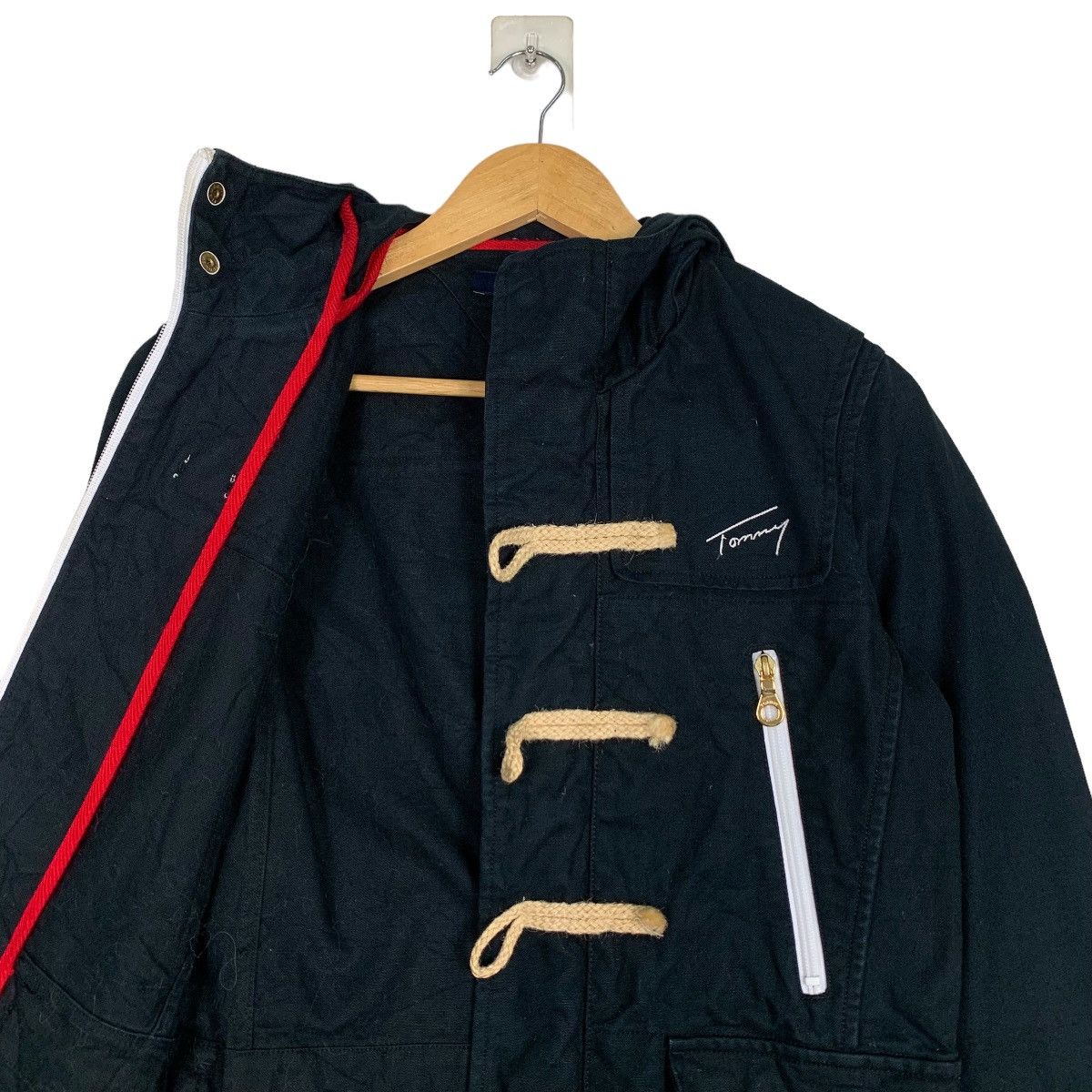 Tommy Jeans TOMMY Cotton Toggle Button Zipper Hoodie Jacket #0986-C44 Size US S / EU 44-46 / 1 - 11 Thumbnail