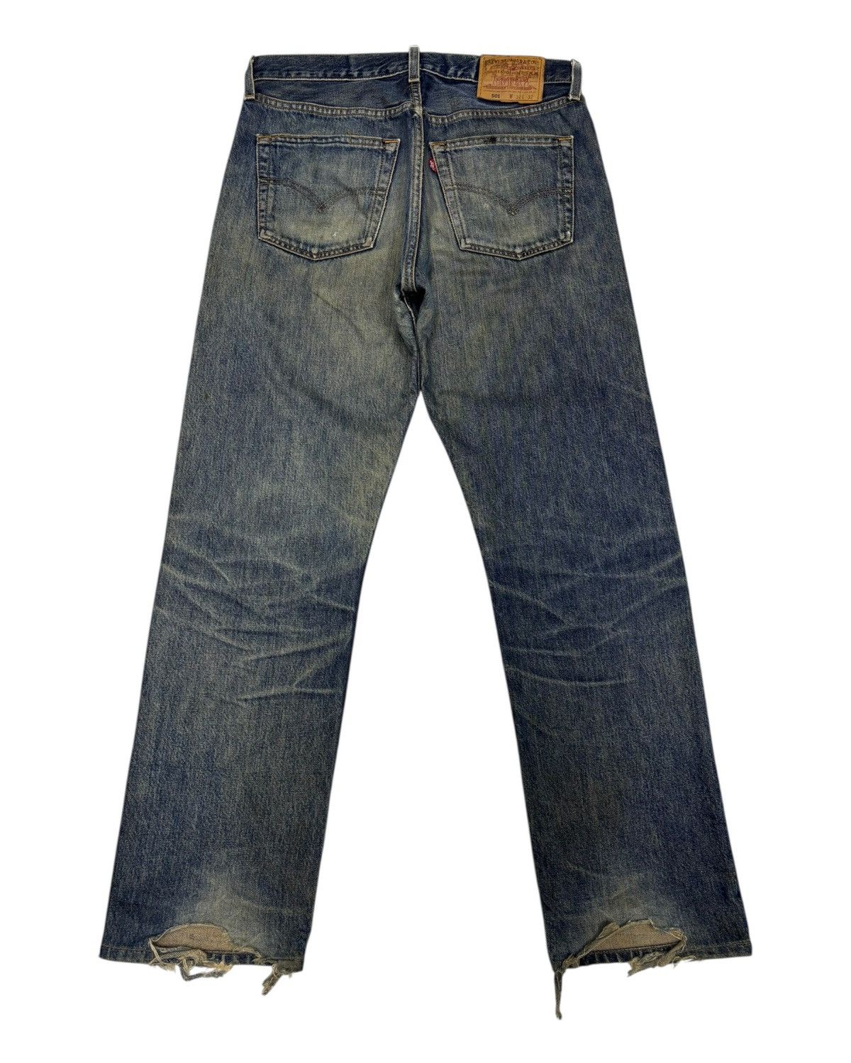 Kapital 🔥VINTAGE LEVIS 501 DISTRESSED PATINA AGED DENIM JEANS Size US 32 / EU 48 - 8 Thumbnail